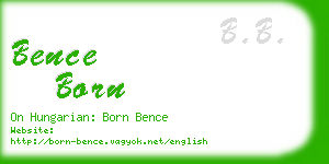 bence born business card